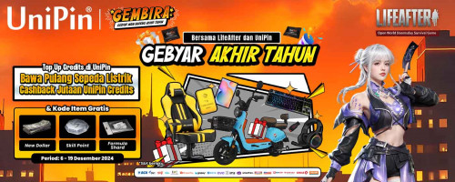 [Gembira – Gebyar Main Bareng Akhir Tahun Bersama LifeAfter – Top Up Credits di UniPin & Bawa Pulang Sepeda Listrik s.d Jutaan Hadiah Lainnya!
